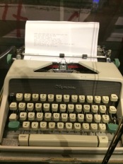 The typewriter John and Excene used until 1985